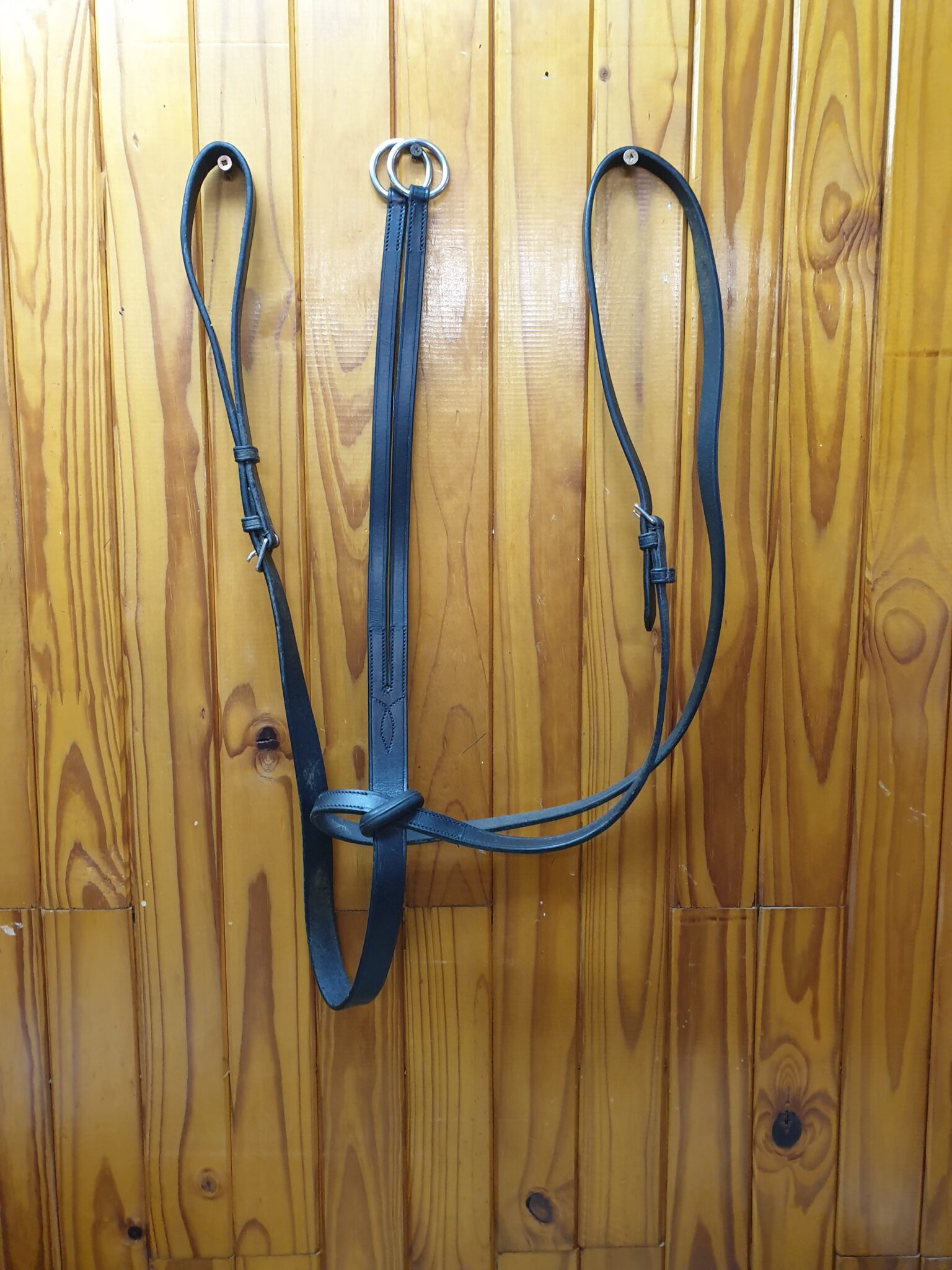 Black Running martingale with stopper (A4.15) African Horse Fly Spray