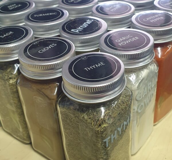 Spice glass bottles (Individual spices)