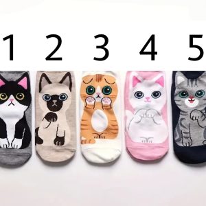 Cat Pattern Socks (Assorted Available) (SC8)
