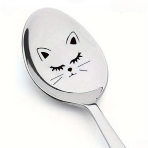 Stainless Steel Long Spoon - Cat