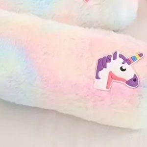 Unicorn Pencil Case (Pink Plush)