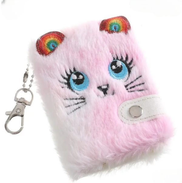 Fluffy Mini Cat Keychain (Notepad Book)