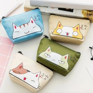 Cat Coin Purse With Zip