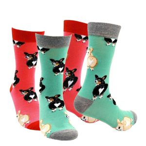 Puppy Pattern Crew Socks (DS2)