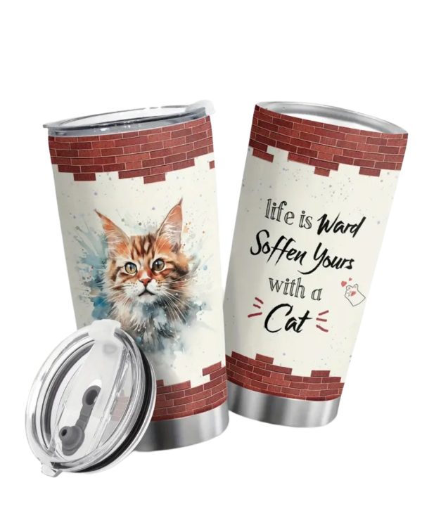 Maine Coon Stainless Steel Travel Tumbler With Lid - Image 2