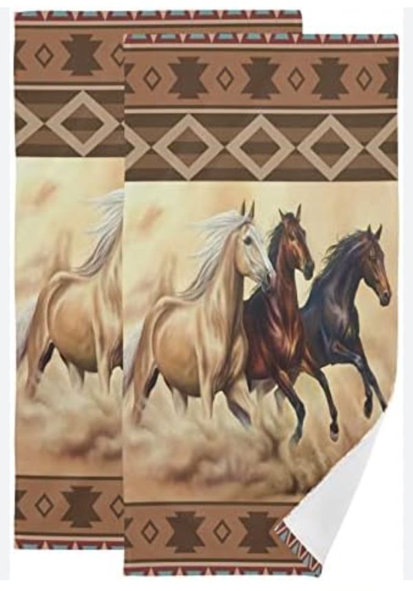 Brown Horse Pattern Towels (BHDT1)