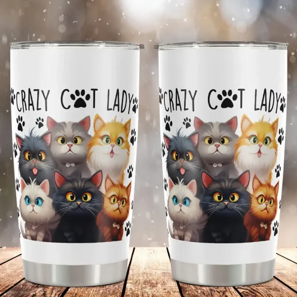 Cat Lover Tumbler - Crazy Cat Lady (CTUM1) - Image 4