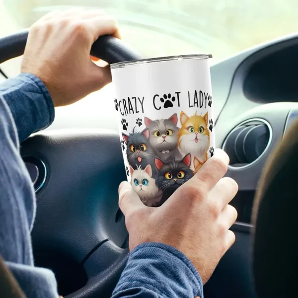 Cat Lover Tumbler - Crazy Cat Lady (CTUM1) - Image 2