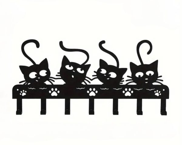 Cat Metal Wall Hooks (WHC1)