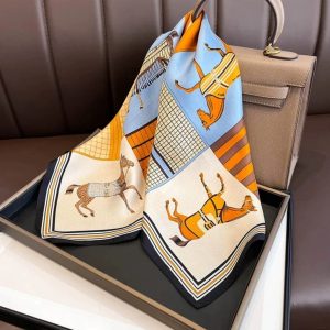 Silky Square Horse Scarf