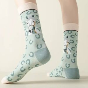 Blue Horse & Leopard Socks (HS3)