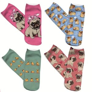 Pug Crew Socks