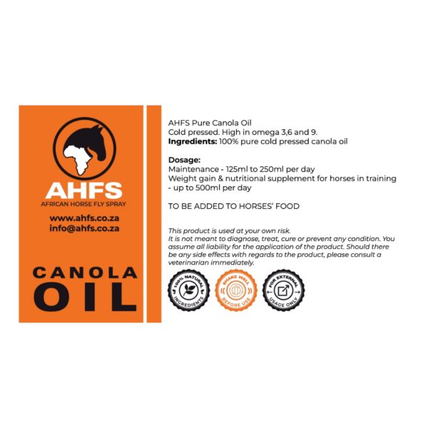 AHFS Pure Canola Oil - Image 2