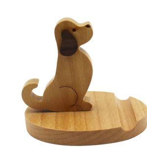 Dog Phone and Tablet Holder (Wooden) DCH3