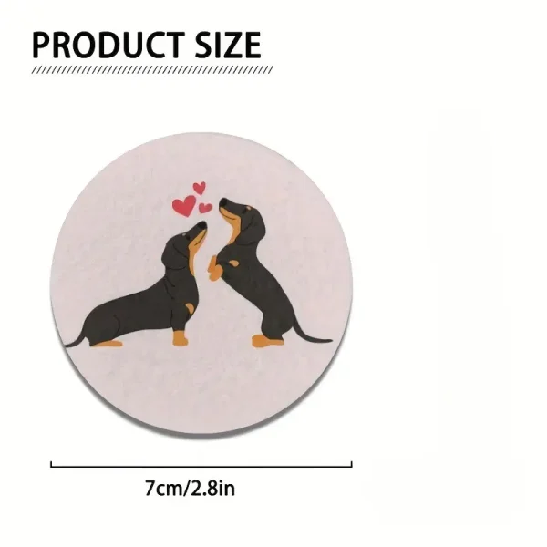 2pcs Dachshund Car Coasters 1 (DCC1) - Image 2