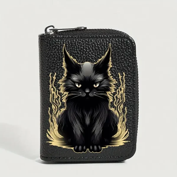 Black Cat Short Wallet (CW5)
