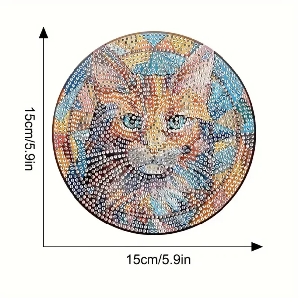 3pcs Cat Diamond Painting Placemat Set (CDD2) - Image 4