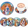 4pcs Dog DIY Diamond Art Coaster Set (DDD2)