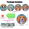 4pcs Dog DIY Diamond Art Coaster Set (DDD2) - Image 3
