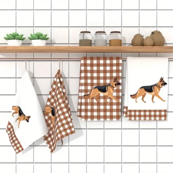 2pcs German Shephard Kitchen Towel (DKT2) - Image 2
