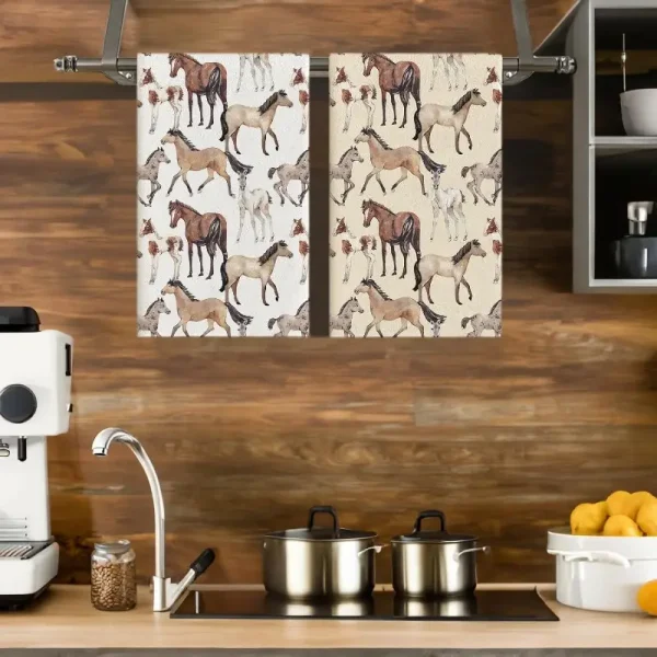 2pcs Horse Kitchen Towel (CTOW3) - Image 2