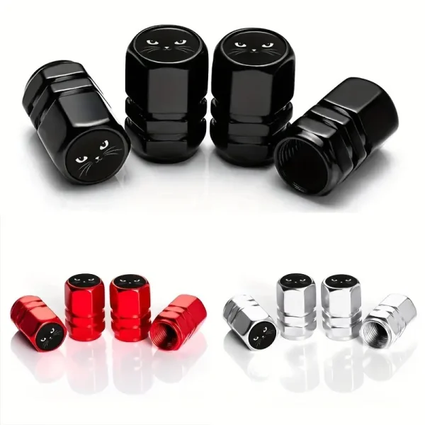4PCS Tire Valve Stem Cover - Cat (TVSC2)