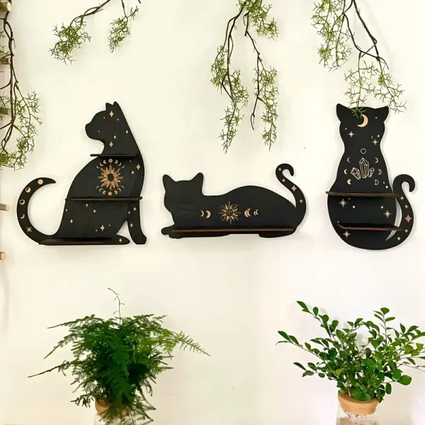 Black Cat Wall Shelf 3 (CWS3) - Image 2