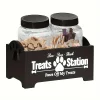 Wooden Pet Treat Holder (T2) 2 Containers