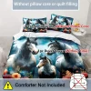 3pcs Horses & Foal Duvet Cover Set (HDS9) - Image 2
