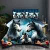 3pcs Horses & Foal Duvet Cover Set (HDS9)