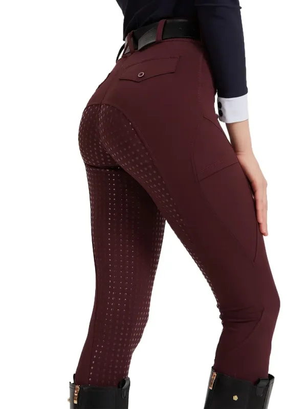 Equestrian Riding Leggings - Burgundy (ERL2) - Image 2