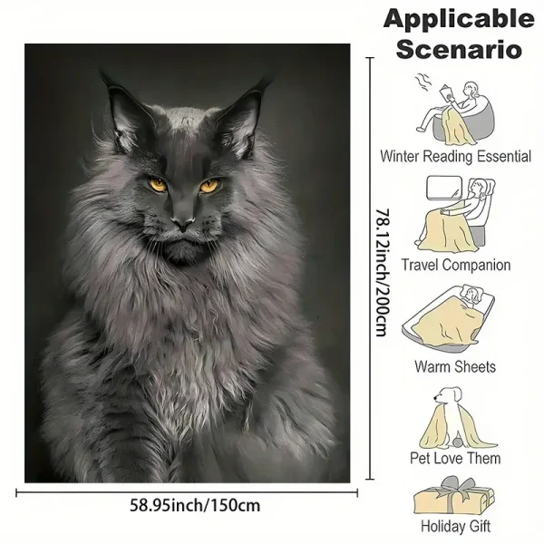 Maine Coon Flannel Blanket 2 (MCFB2) - Image 2