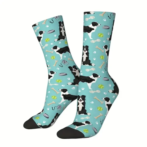 Border Collie Green Socks (BCS1)