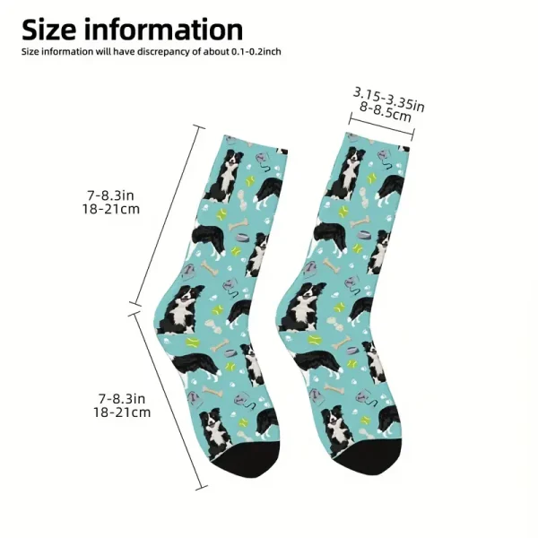 Border Collie Green Socks (BCS1) - Image 2
