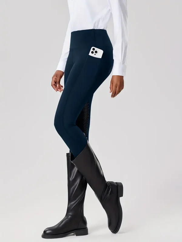 Equestrian Riding Leggings - Navy Blue (ERL5) - Image 3