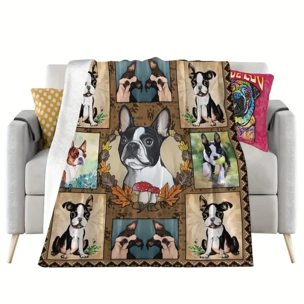 Flannel French Bulldog Blanket (FFB1)