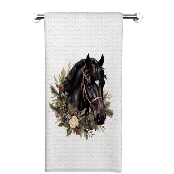 1pcs Horse Kitchen Towel 2 (CTOW5)