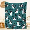 French Bulldog Pattern Flannel Blanket (FBFB1)