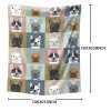 French Bulldog Pattern Flannel Blanket (FBFB2) - Image 3