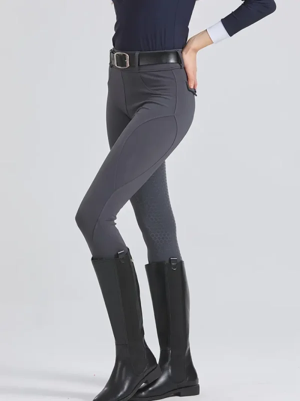 Equestrian Riding Leggings - Dark Grey (ERL7) - Image 2