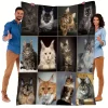 Maine Coon Pattern Flannel Blanket (MCFB1) - Image 4