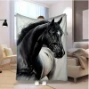 Black Horse Flannel Blanket (HFB2)