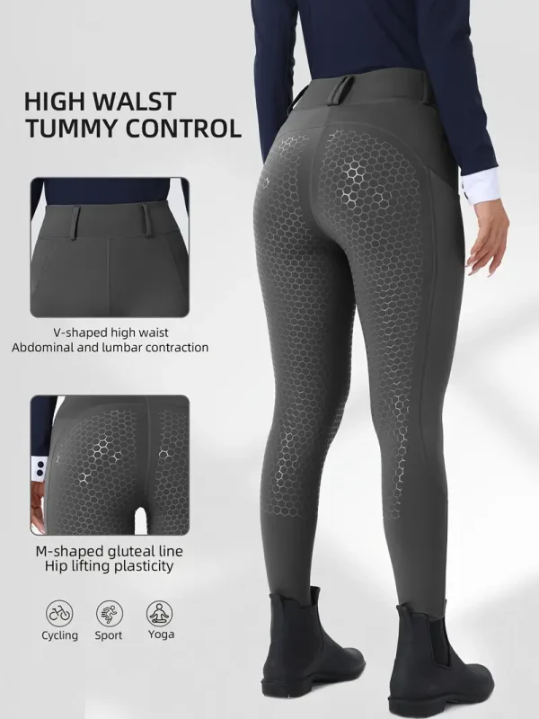 Equestrian Riding Leggings - Grey (ERL12) - Image 2