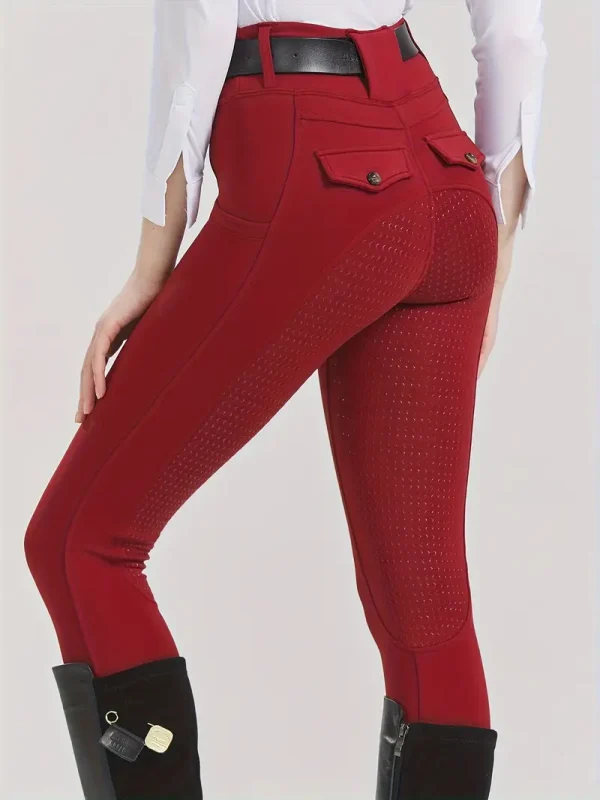 Equestrian Riding Leggings - Burgundy (ERL19) - Image 2