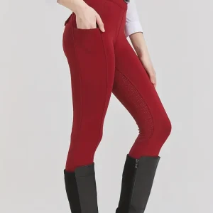 Equestrian Riding Leggings - Burgundy (ERL19)