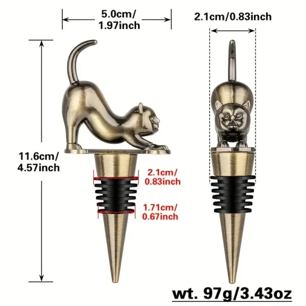 Cat Wine Stopper (CWS4) - Image 2