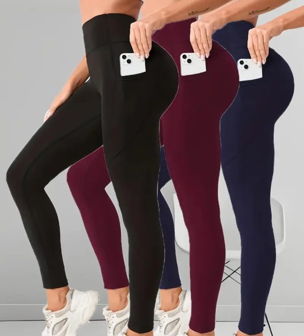 High Waisted Butt Lifting leggings With Pockets (HWL7) - Image 2