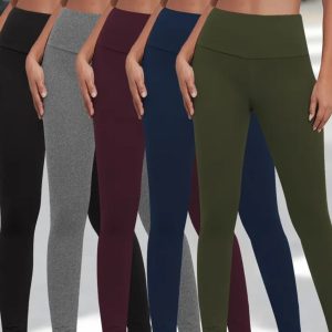 High-Waist Leggings with Tummy Control (HWL3) No Pockets