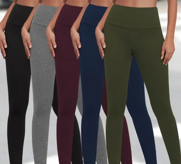 High-Waist Leggings with Tummy Control (HWL3) No Pockets