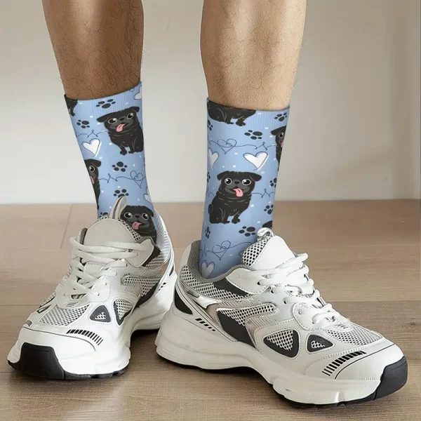 Pug Dog Pattern Socks (DBS9) - Image 3